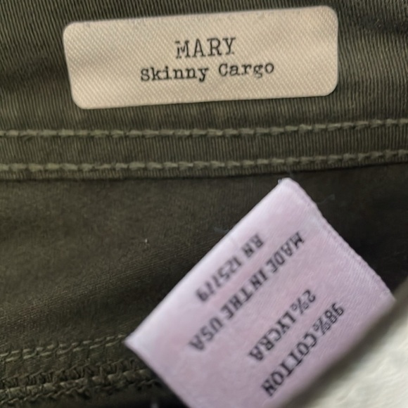 DYLAN GEORGE Olive Green Mary Skinny Cargo Jeans - Picture 7 of 8